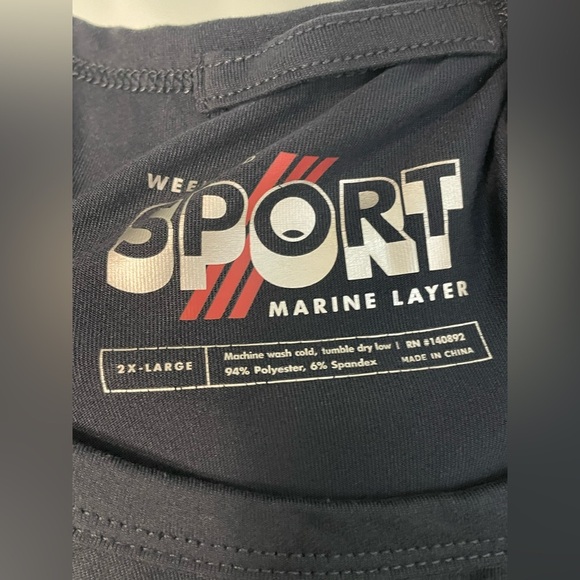 Marine layer tank top grey with stripes on strap size 2X - Picture 5 of 7